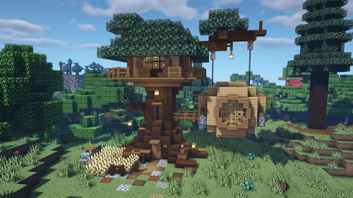 minecraft treehouse